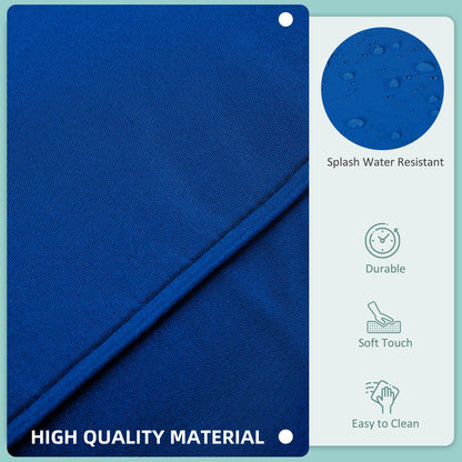 Outdoor Cushion Covers 14 Pcs Replacement for Rattan Sofa Set Polyester Waterproof Dustproof Machine Washable Zipper Closure Navy Blue - Patio Garden Furniture Covers, Canada