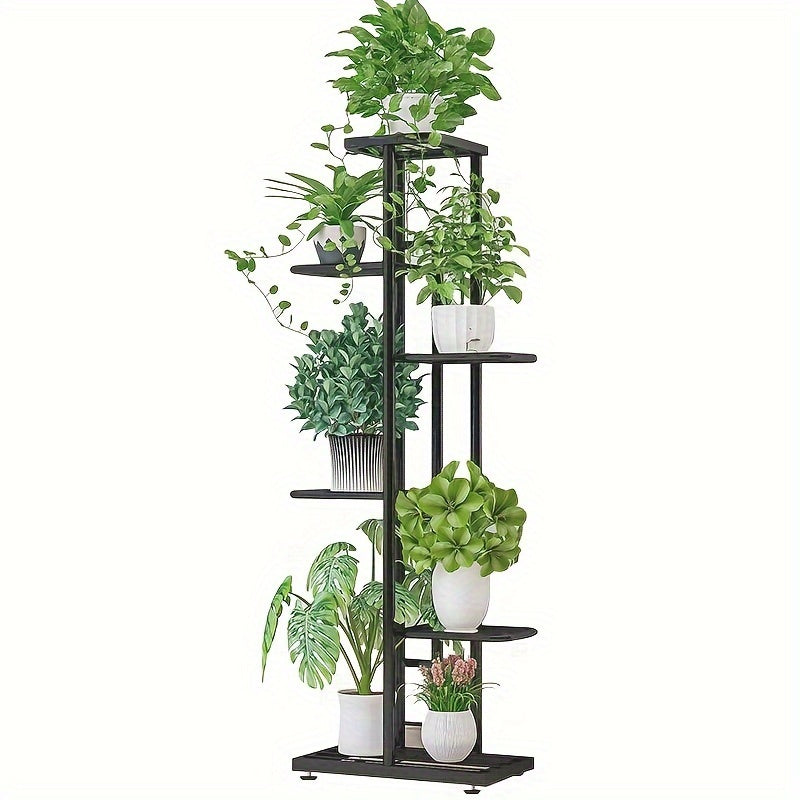 Iron Plant Stand & Flower Shelf - 4/5/6 Layer for Potted Plants, Flower Pots & Garden Decor. Space-Saving Organizer Perfect for Balcony, Living Room, Patio & Home Display.
