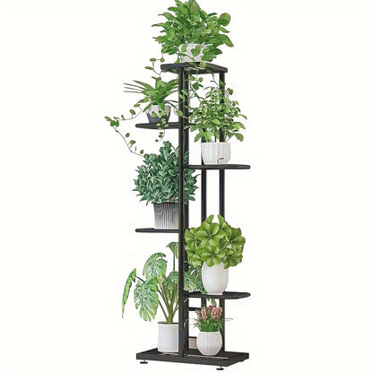 Multi-Tier Iron Plant Stand with Flower Shelf – 4, 5 & 6 Layer Indoor Outdoor Planter Rack for Potted Plants, Balcony, Patio, Living Room & Garden Display