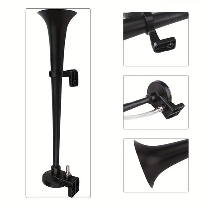 ALLREY 12V Air Horn Kit Super Loud 18" Single Trumpet Truck & Train Horn with Compressor, Chrome Zinc Alloy, Easy Install for Cars, Trucks, SUVs & Boats Canada