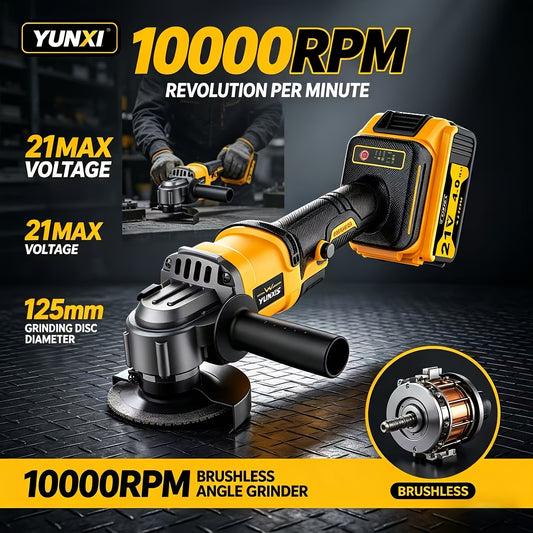 2025 New Rechargeable Angle Grinder and Wireless Polishing Machine, Portable Power Tools Suitable for Metal, Wood, and Car Repair Scenarios, DIY Artifacts, Gifts for Friends
