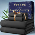 Extra Deep Pocket Bamboo Cooling Bedding Set – Breathable Fitted Sheet, Flat Sheet & Pillowcases for Hot Sleepers & Night Sweats, Twin Full Queen King | Perfect Family Gift | Canada