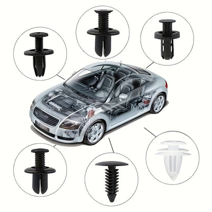 Automotive Plastic Retainer Clips Kit 105/925/1240pcs, PP Body Fastener Assortment with Gaskets Washers Cable Ties & Tools – Universal Car Body Clips for Most Vehicle Models