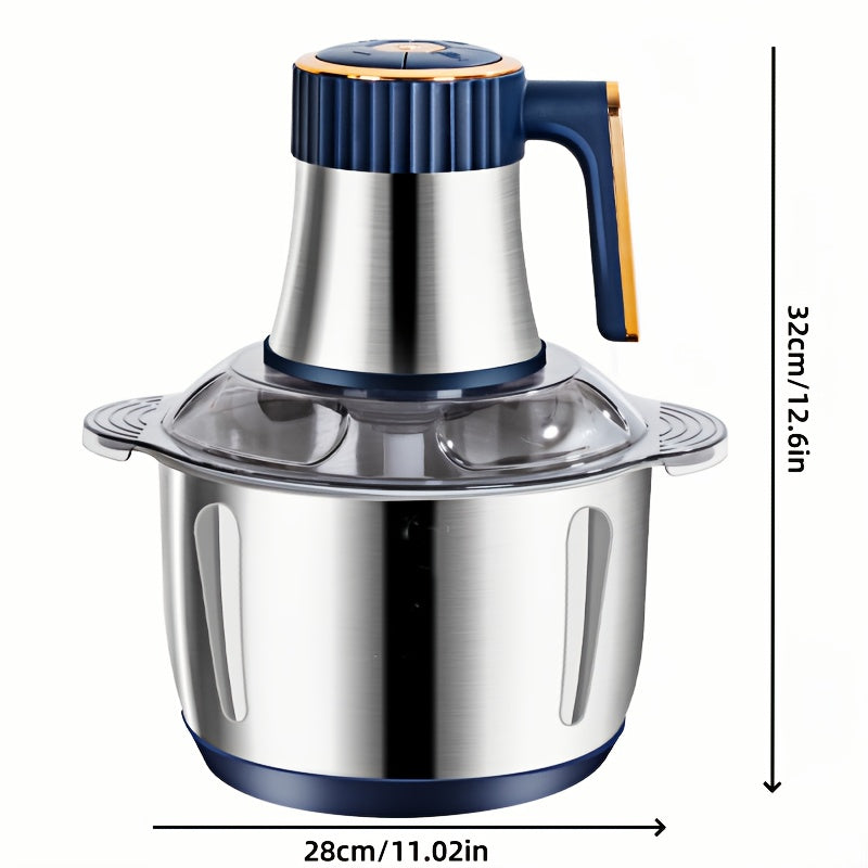 1.32gal Large Capacity Stainless Steel Electric Food Chopper And Processor - Bi-Level Blades, 40, 000 RPM Motor, Sturdy Construction, Vegetable Slicer And Chopper - Perfect for Kitchen Vegetables, Fruits, Onions, Garlic, Nuts, Meat, Dough, And More