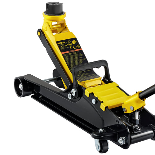2.5 Ton Low Profile Floor Jack Heavy Duty Steel with Single Piston Hydraulic Pump, 3.35"-14.96" Lift Range, Fits Cars Trucks SUVs – VEVOR