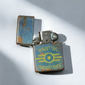 Retro Style Windproof Lighter Case - Durable Metal, Stone Tool Steel Wheels, Radiation-Themed "VAULT TECH INDUSTRIES" Design - Ideal Choice for Both Male And Female Enthusiasts And Collectors, Fuel-Free Operation