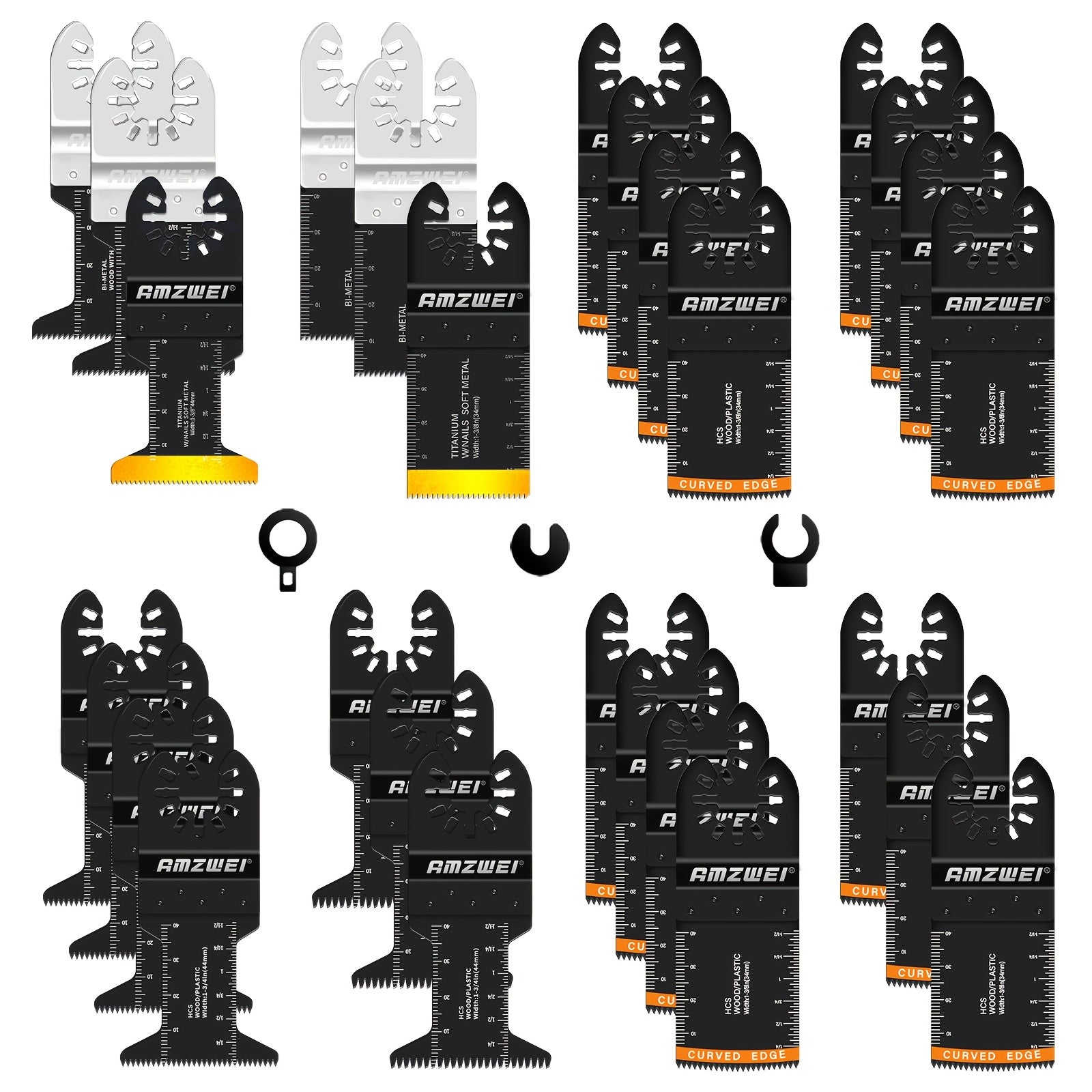 Oscillating Tool Blades Set 28/50pcs – Universal Titanium Multitool Blades for Wood & Metal Cutting, Quick-Release Fit, Compatible with Dewalt Makita Bosch Milwaukee, Professional Saw Blade Kit Canada