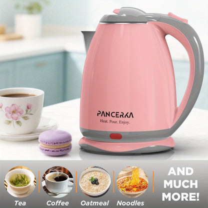 Electric Kettle Stainless Steel Fast Boiling with Auto Shut-Off – Large Capacity Hot Water Boiler for Tea, Coffee & Home Office Use, BPA-Free Cordless Design