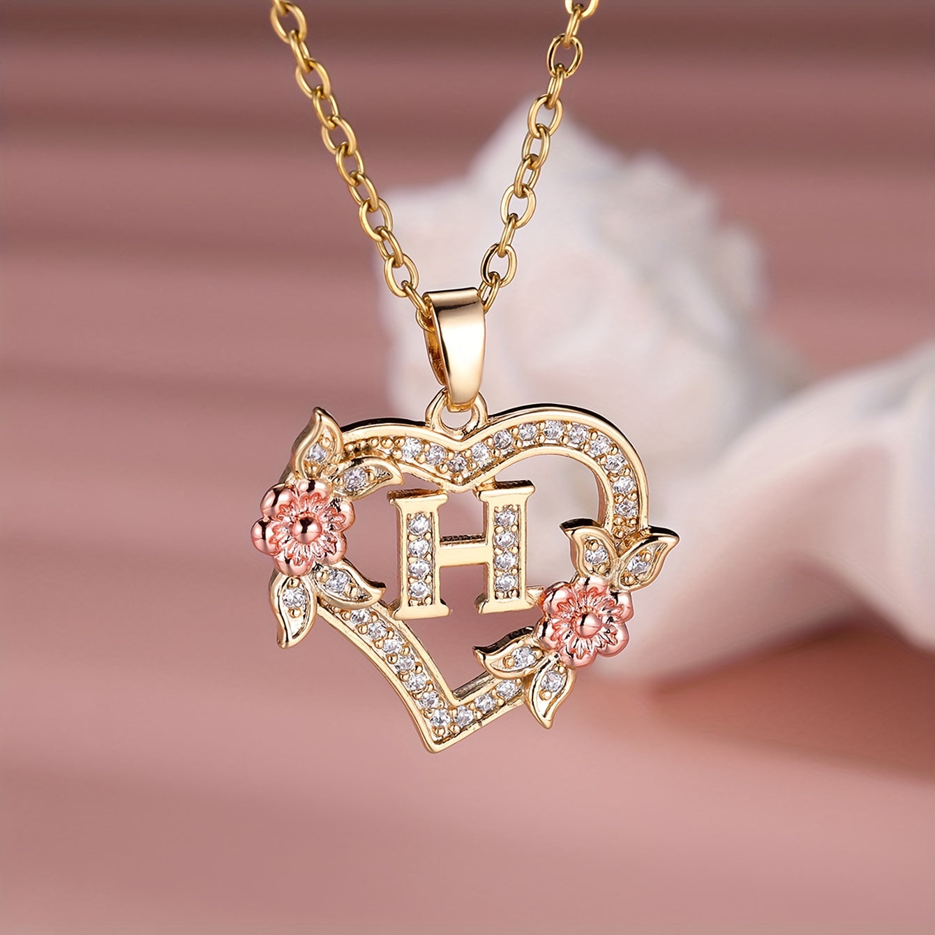 S925 Sterling Silver Heart Pendant Initial Letter Necklace for Women – Moissanite Sparkling, Personalized A-Z Name Jewelry, Birthday & Holiday Gift
