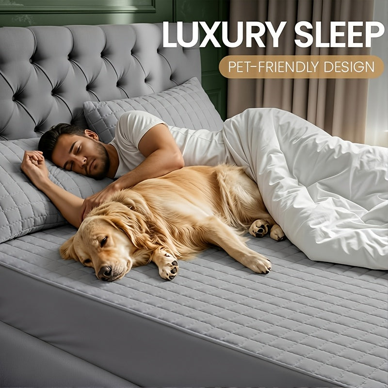 Thicken Waterproof Mattress Protective Cover - Home Fitted Sheet Set The Mattress Topper Fits Tightly to The Bed, for Bedroom, Guest Room, Hotels, Comfortable And Durable, Breathable, for Twin&Full&Queen&King, Christmas&Halloween Gift