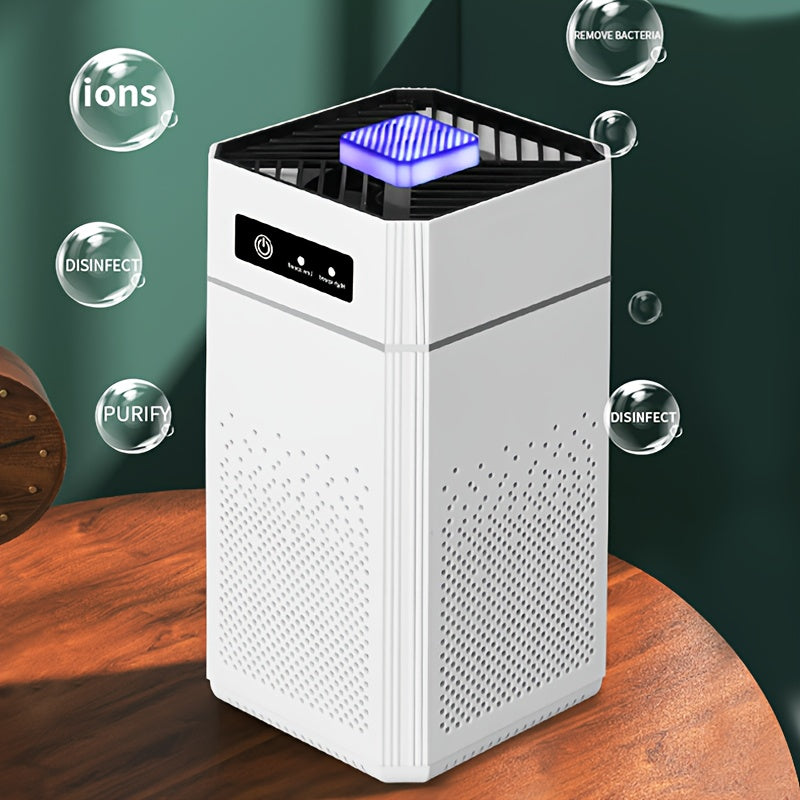 HEPA Air Purifier with Negative Ion Generator USB Powered – 51-150 m³/h Air Volume Odour & Dust Remover for Home Bedroom Office and Car Interior