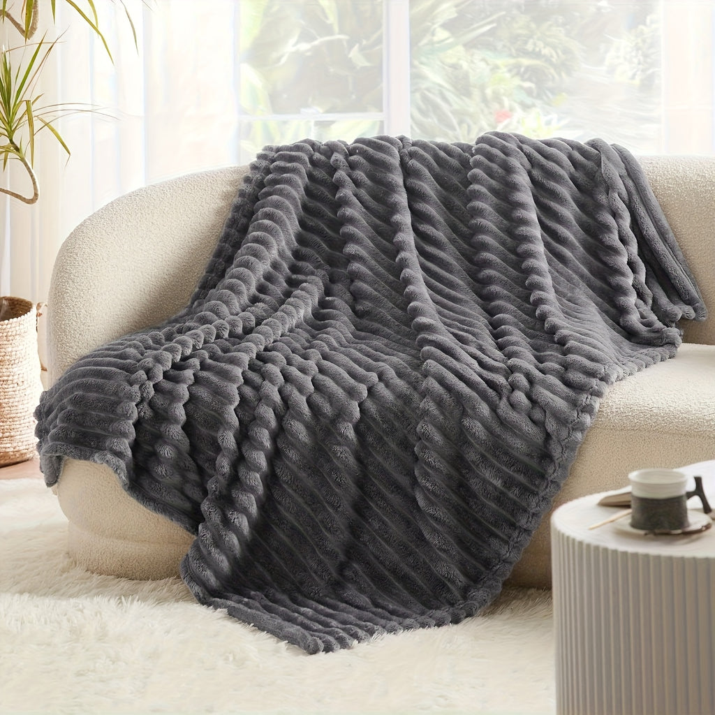 Extra Large Blanket 108 in X 90 in X 90 in Thickened Blanket Soft And Comfortable Faux Rabbit Hair Reversible Blanket Thermal Fleece Blanket Nap Blanket Air Conditioning Blanket Office Outdoor Camping Gift Blanket Perfect for All Seasons