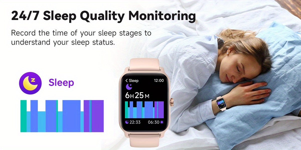 Mother'S Day Gift, FAWEIO Smartwatch For Women Men (Answer/Make Calls), 1.8" Full Touch HD Screen Smart Watch, Built-in Alexa, 100+ Sports Modes, WaterProof, Fitness Activity Tracker Pedometer, For IPhone & Android