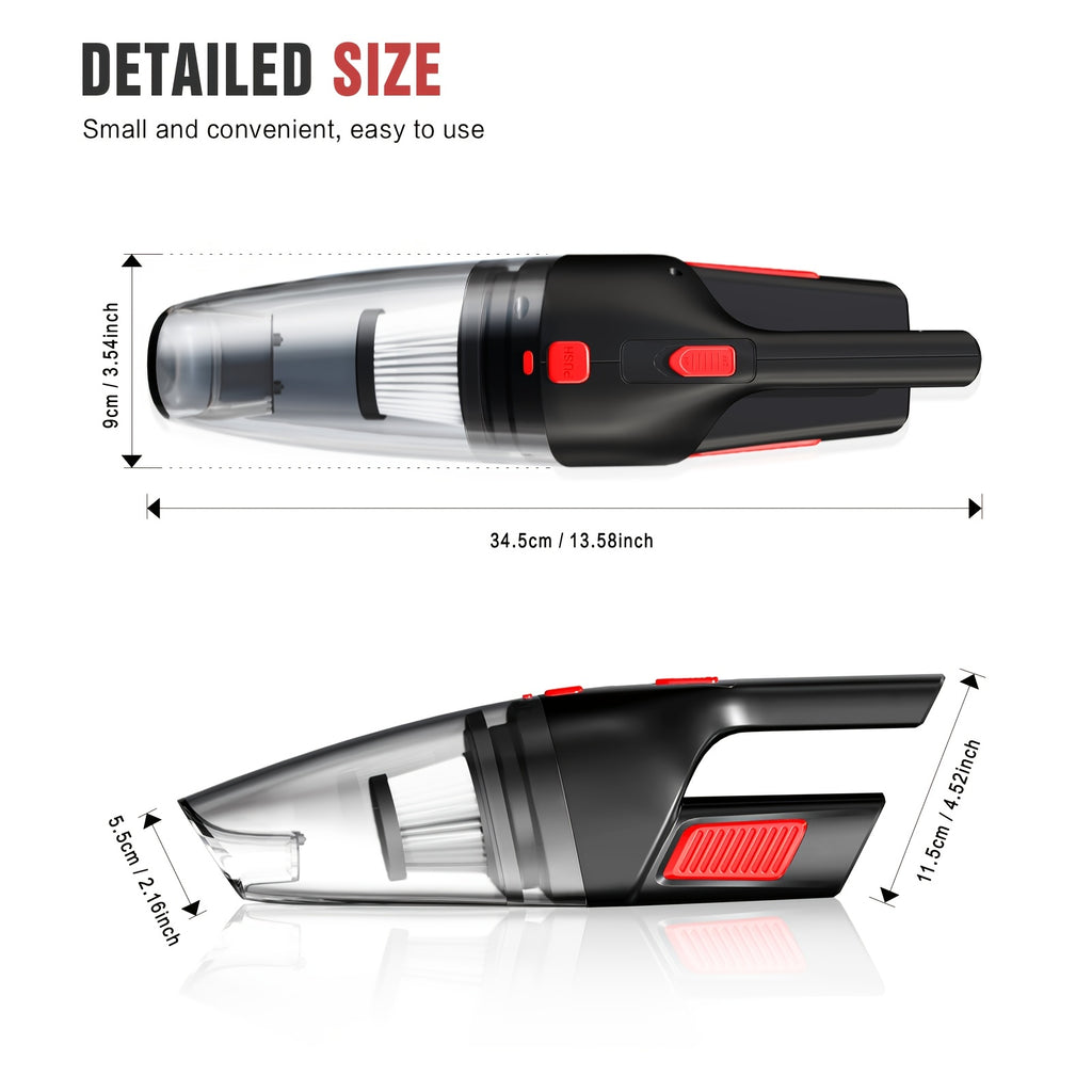 Wireless Convenient Handheld Car Vacuum Cleaner, Powerful Suction Kitchen Floor Cleaning Tools, USB Charging Mini Cleaning Dust Collector, There Are A Variety Of Accessories, Suitable for Cars, RV, Home, Office And Other Gap Tools