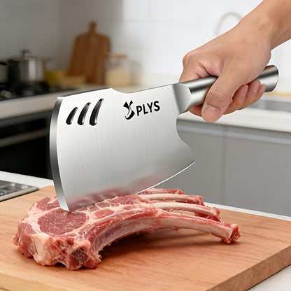 Stainless Steel Meat Cleaver Knife, Heavy Duty Bone Chopper Butcher Knife, Professional Chef Cleaver with Ergonomic Handle, Kitchen & Restaurant Use, Gift for Men & Women