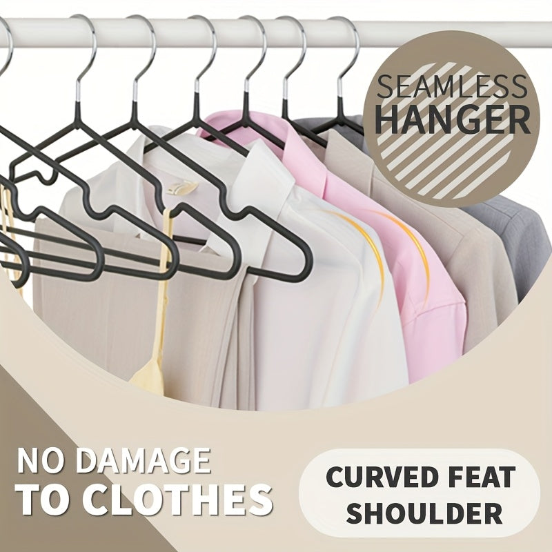 Heavy-Duty Anti-Slip Plastic Hangers 30/50/100 Pack – Standard Suit Hangers for Closet Organization, Bedroom, Dormitory & Wardrobe Storage