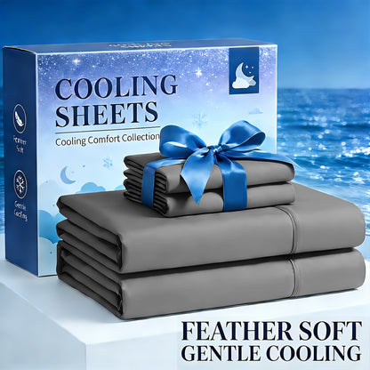 Cooling Bamboo Sheets Deep Pocket 3/4pcs Set – Breathable Viscose Bed Sheet Set for Hot Sleepers, Hotel Luxury Fitted Sheet & Pillowcase, 1660TC Ultra Soft Twin Full Queen King Size