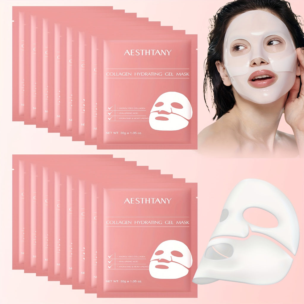 Collagen & Hyaluronic Acid Face Mask Set – 16 Sheets / 4 Boxes, Firming & Moisturizing Night Mask, Nourishes Dry Skin, All Skin Types, Birthday & Mother's Day Gift for Women | ShopVora CA