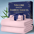 Bedding Sheet & Pillowcase Sets Cooling Bed Sheets King Set - Luxurious & Ultra-Soft King/Kids Size Cooling Sheets for Hot Sleepers - Comfortable & Cool Bamboo Viscose Sheets Deep Pockets for Bedroom Children's Room
