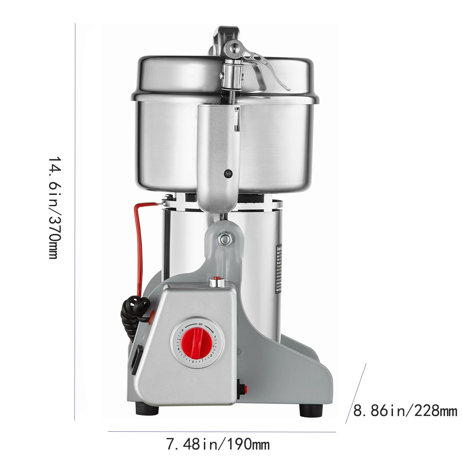 VEVOR 300/750/1000g Commercial Spice Grinder Electric Grain Mill Grinder High Speed Swing type/upright type
