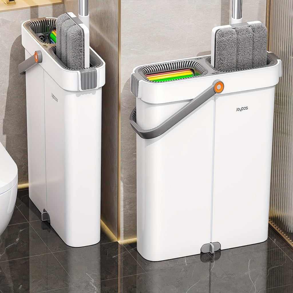 Big Flat Mop and Bucket Set 15.75 Inch with Wringer – Hands-Free Wet & Dry Cleaning, 2 Reusable Microfiber Pads, All Floor Types & Windows, Household Floor Cleaning System | ShopVora CA