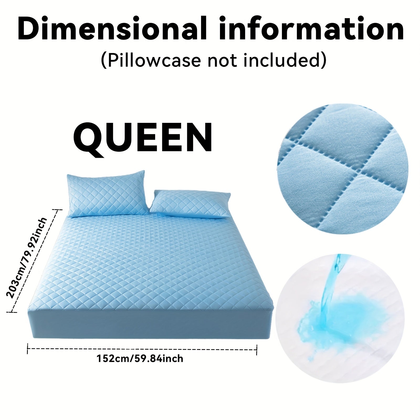 Waterproof Mattress Protector Set 2/3pcs, Thick Deep Pocket 9-15" Fitted Sheet & Pillowcase, Soft All-Season Bedding, Machine Washable – Twin Full Queen King, Multiple Colours