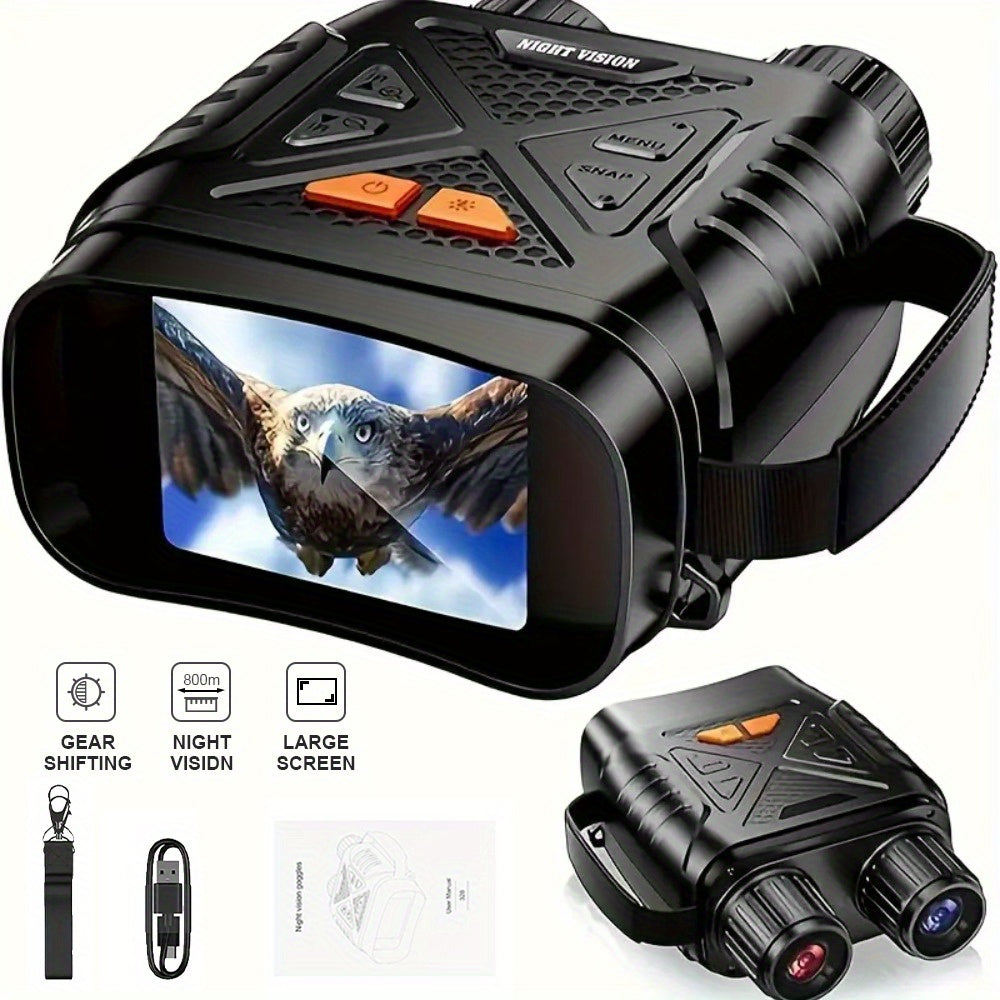 Digital Night Vision Binoculars INSKAM Dual Tube – 2.8" Display, USB & Battery Power, Wildlife Observation, Camping, Farm Monitoring – Binoculars & Monocular Options, Black