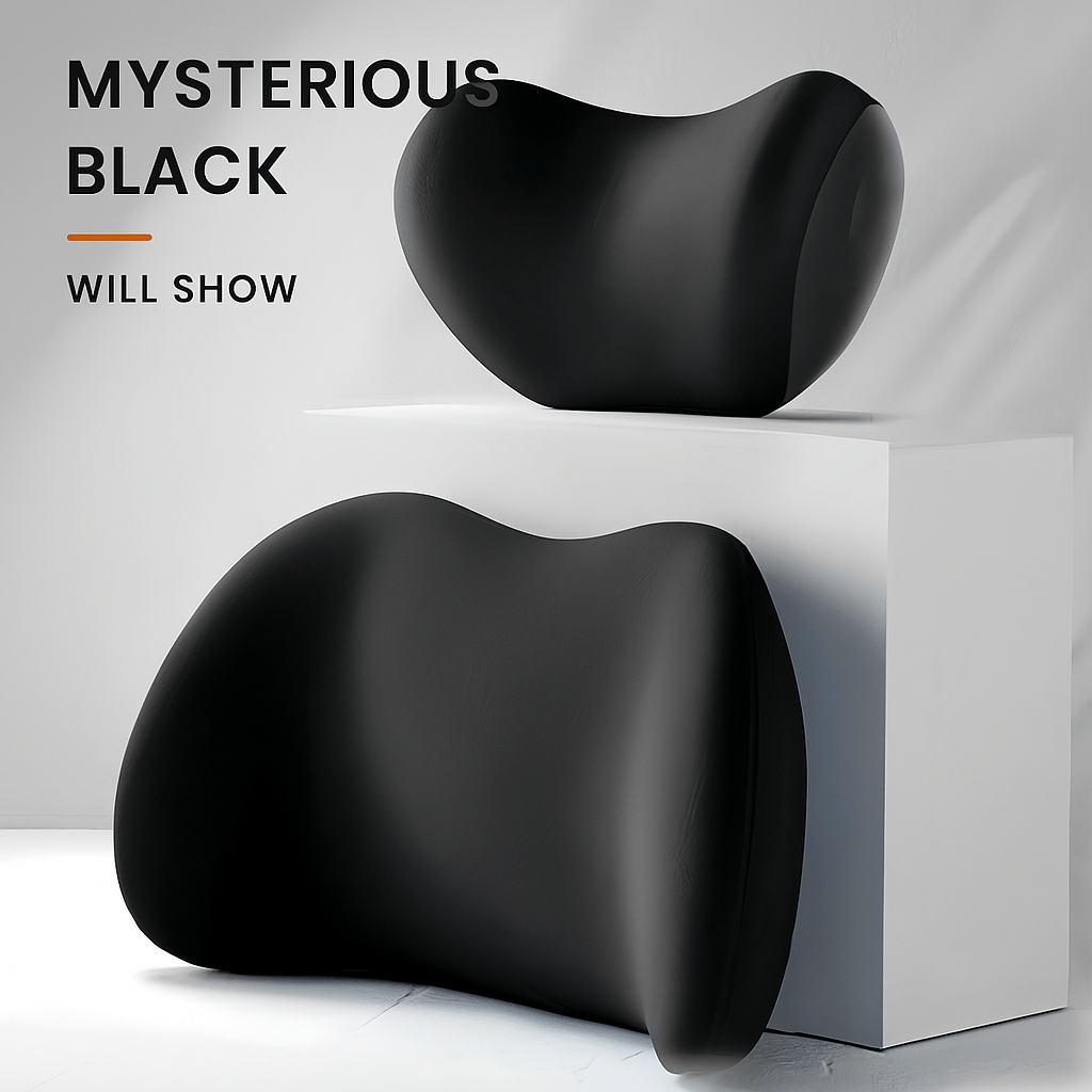 Car Headrest and Lumbar Support Set Autumn/Winter Comfort Upgrade Ergonomic Contoured Design High-Density Foam Filling Long-Distance Driving Comfort Includes