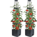 1 Pack/2 Packs Raised Garden Bed Tomato Planter with Trellis, 57" Tomato Cages for Climbing Vegetables Plant, Self Watering Planters Box for Garden Pots for Patio Greenhouse Indoor Outdoor