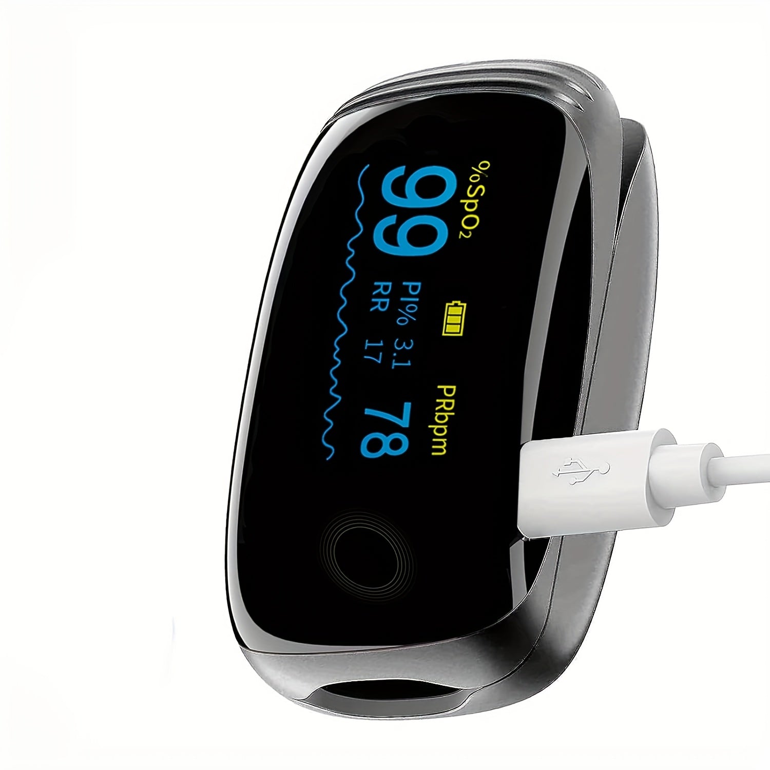 VROVIRE Finger Pulse Oximeter, Fingertip Blood Oxygen Saturation with Pulse Monitor, Oximeter with Lanyard, Pulse Oximeter for Sport And Aviation Use