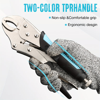 6-Piece Locking Pliers Set – Vice Grips 5", 7" & 10", Long Nose Pliers 6.5" & 9.5", C-Clamp | Professional WPM Tool Kit for Home, Auto & Workshop | ShopVora CA