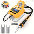 Cordless Soldering Station for Dewalt 20V Max Battery - Electric Digital LCD Display Soldering Iron Station Fast Heating Up Soldering Station for DIY, Suitable for electrical maintenance (excluding batteries), DIY Projects, Home Repairs, Compact Design, P