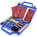 Tire Repair Tool Set Kit, Heavy duty Puncture Plug and Patch Tools Set with Reamer, Insertion Tools, Tire Plugs and Accessories for Car, Motorcycle, Truck, ATV, Tractor, RV, SUV, UTV and Trailer Flat