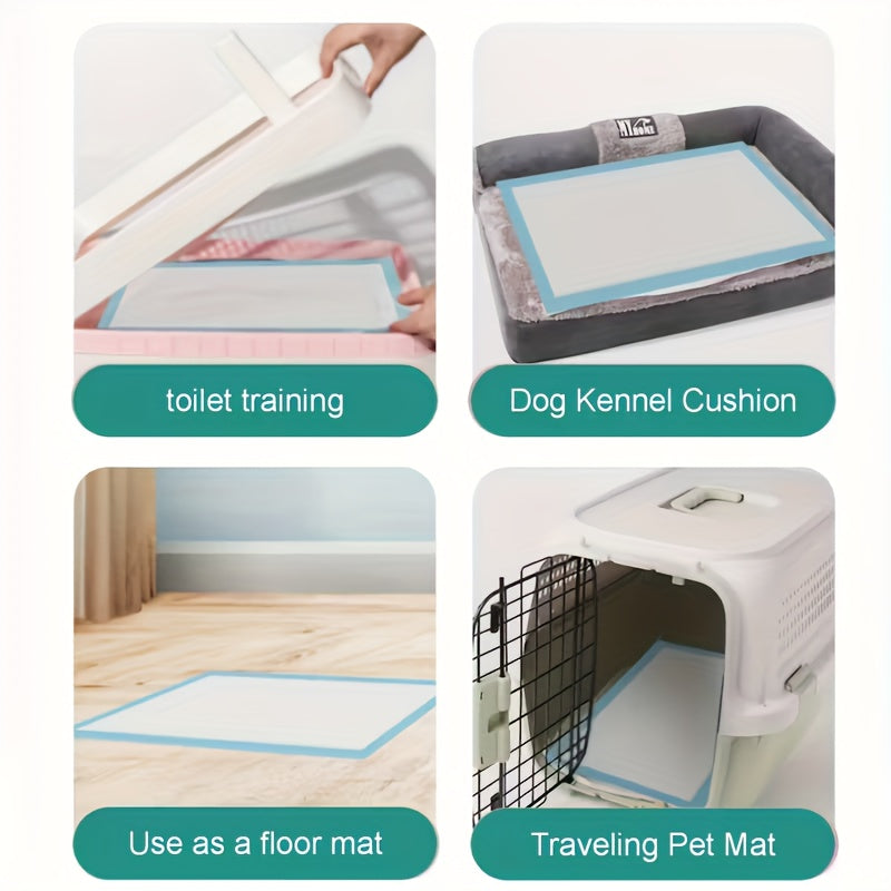 Super Absorbent Dog Urine Pads 23.6"x23.6" – Puppy Training Pads & Pet Toilet Mats, Leakproof Disposable Pee Pads for Dogs, Cats & Puppies