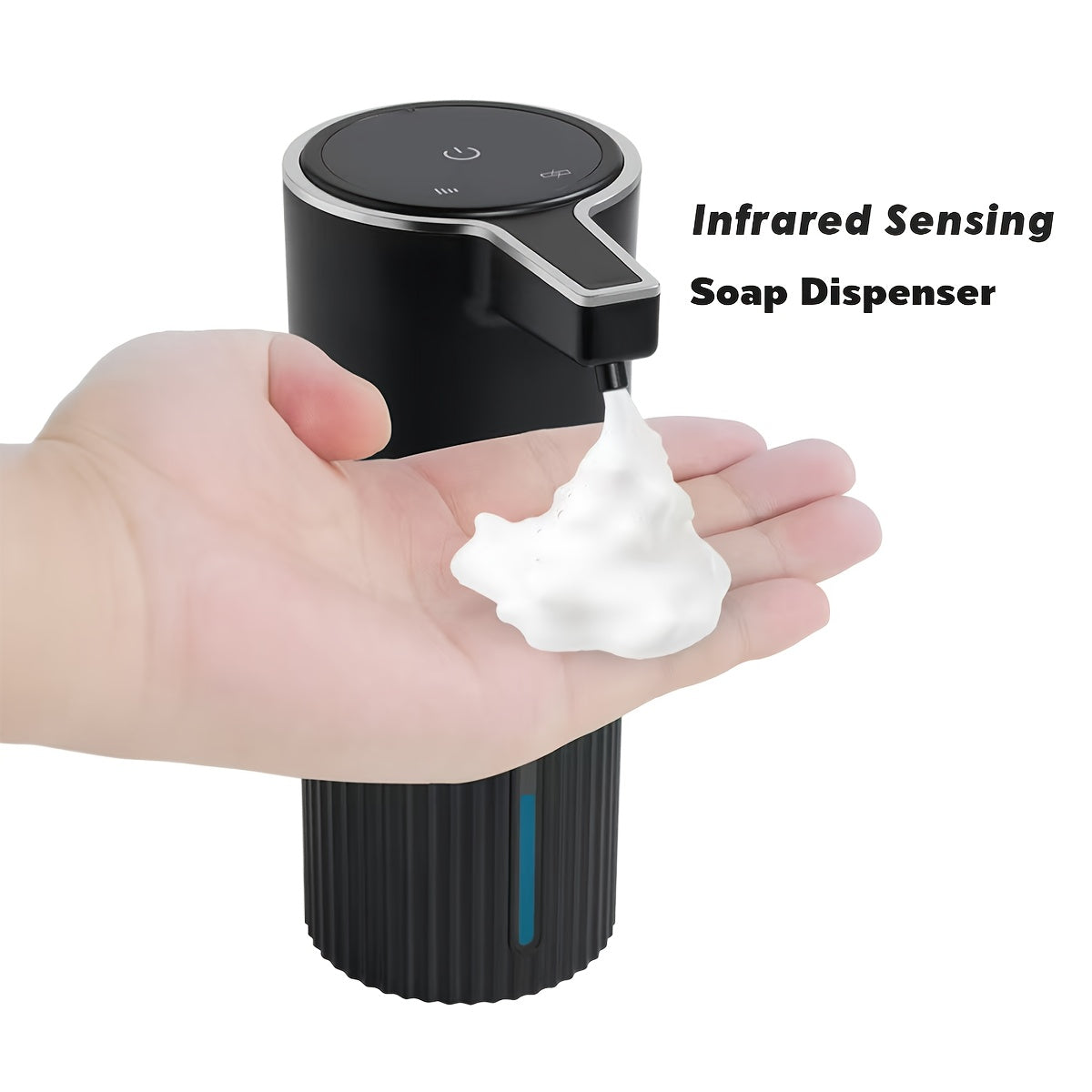 Touchless Automatic Soap Dispenser Infrared Sensor, 1800mAh Rechargeable Battery, 13.5oz Capacity, Liquid & Foam Versions, Vertical Wall Mount – Hands-Free Smart Dispenser for Kitchen & Bathroom