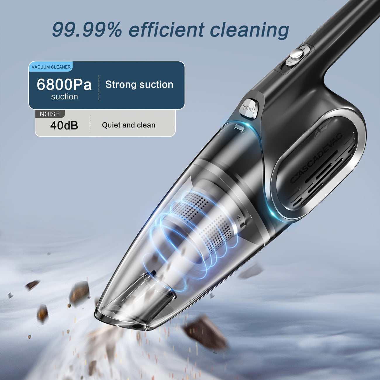 Vacuum Cleaner, 6800PA Super Strong Suction Power, Handheld Vacuum Cleaner, 2000Mah Large Capacity, Low Noise, with Multiple Additions, Suitable for Car Interior, Home And Pet Cleaning, Ladies' Car Additions, Pink Girls' Car Supplies And Gifts