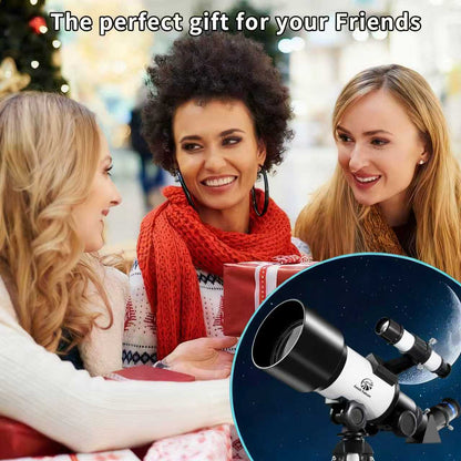 HD 150X Astronomical Telescope 700mm Aperture, Portable Refractor with Adjustable Tripod & Smartphone Phone Adapter – Ideal for Stargazing, Moon & Planet Viewing, Adults & Beginners