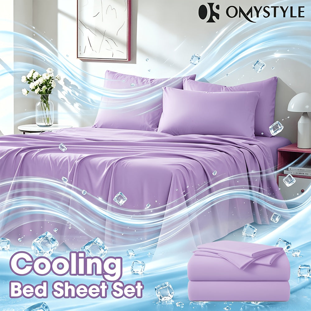 Ice Cooling Bed Sheet Set – Breathable Smooth Sheets for Hot Sleepers, Fitted Sheet Flat Sheet & Pillowcases, Twin Full Queen King, 10 Colours – ShopVora CA
