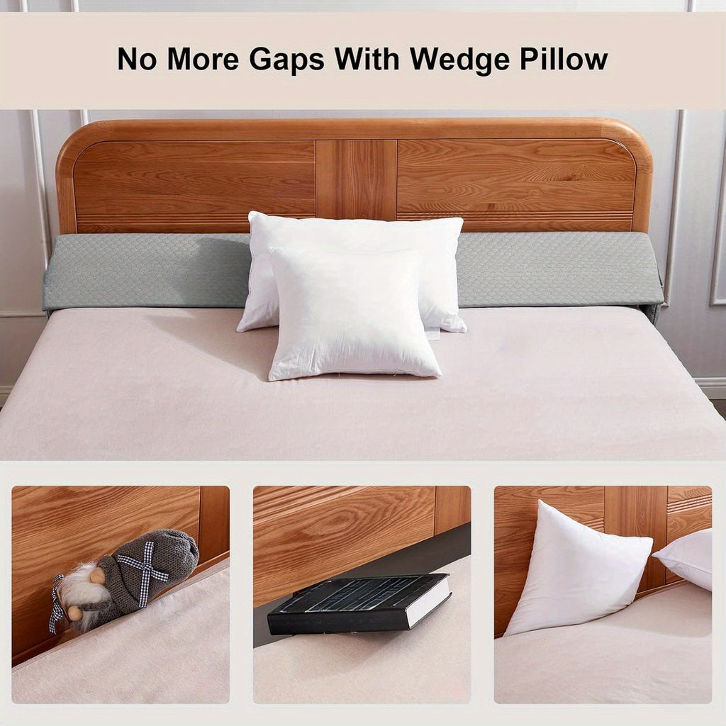 Bed Wedge Pillow, Bed Gap Filler Mattress Wedge Headboard Pillow, Close The Gap Between Your Headboard Or Wall, for Sleeping Backrest Pillow