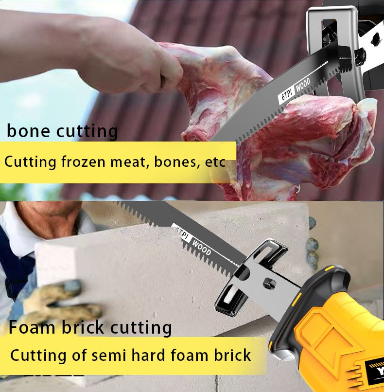2025 Cordless Lithium-Ion Reciprocating Saw Compatible for PVC Cutting - Cordless Plug-In Saw with Lithium, Lightweight DIY for Tree Cutting, Soft Metal & Wood, Household & Outdoor Use, Ideal Father' Gift ( Plug)