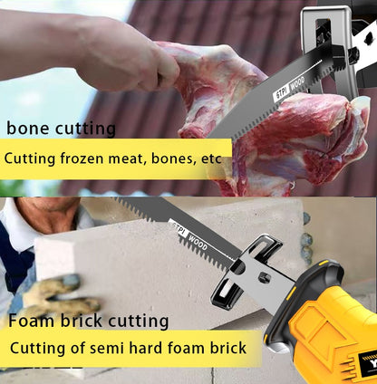 Cordless Lithium-Ion Reciprocating Saw – Lightweight DIY Electric Saw for Wood Metal PVC & Tree Cutting, Household & Outdoor Use, Upgraded Battery & Accessories Options, Gift for Dad