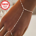 S925 Silver Fashion Finger Bracelet - Bohemian Style, Fashionable, Popular, Retro, Suitable for Casual Clothing and Gifts