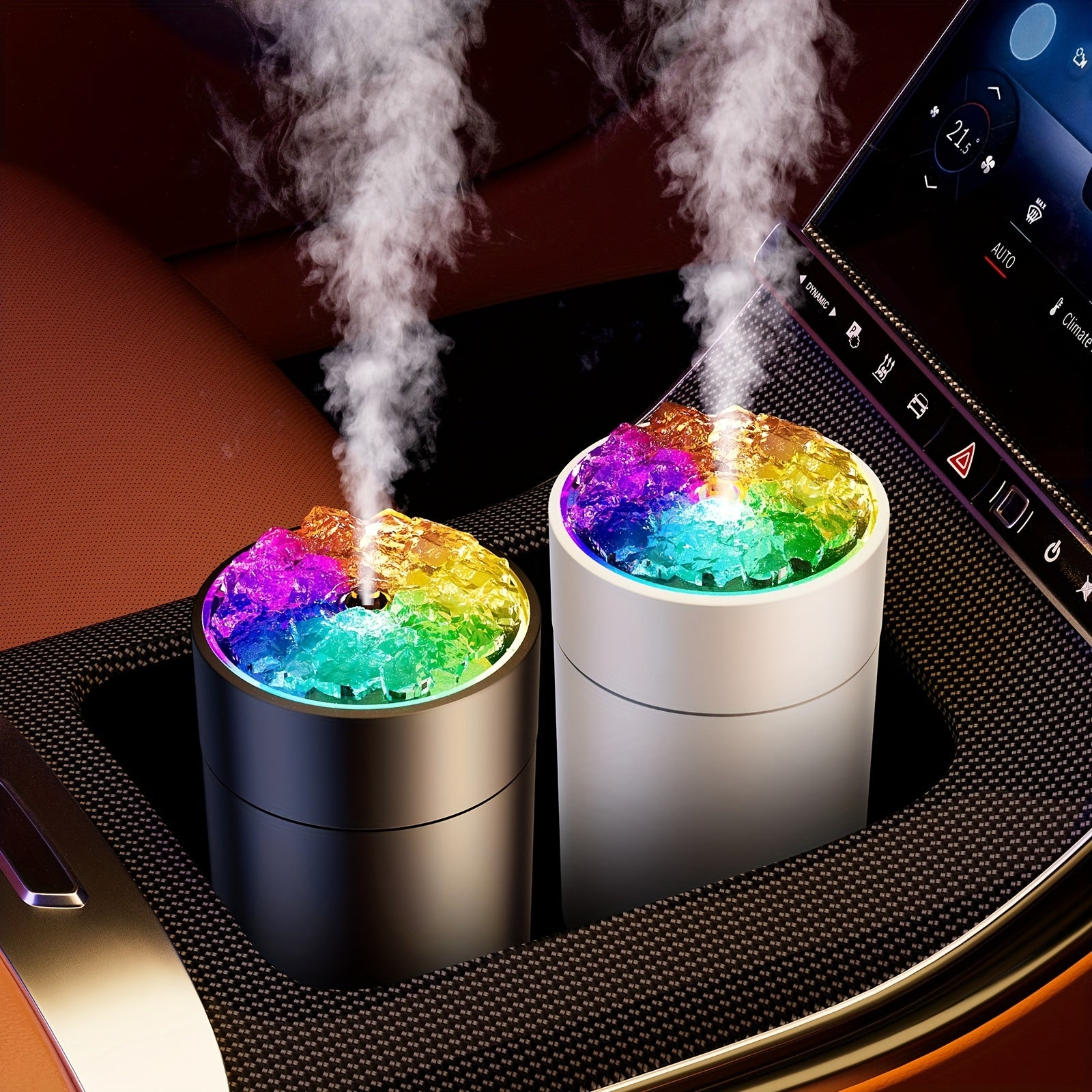 USB Portable Aromatherapy Humidifier with 7-Color LED Night Light – Cold Mist Essential Oil Diffuser for Bedroom, Office & Car, Home Decoration – Christmas Gift Idea