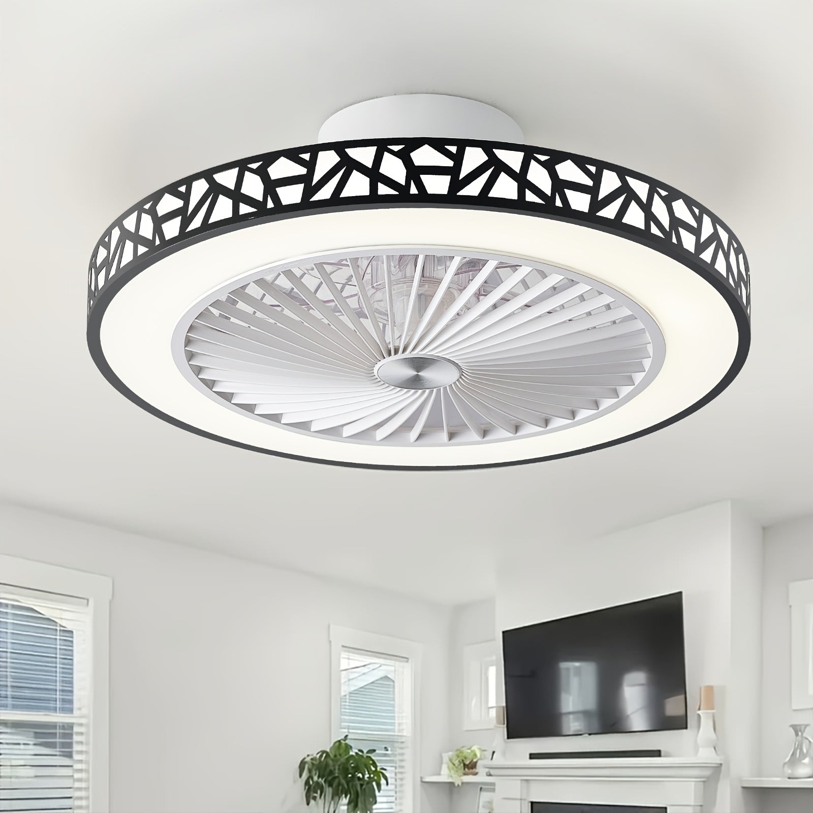 19-Inch Flush Mount Ceiling Fan with Light & Remote – 6 Wind Speeds, 41W LED, Reversible Motor for Bedroom, Kids Room & Living Room – Low Profile Ceiling Fan