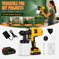 Cordless Paint Sprayer with Rechargeable Battery - High Pressure Electric Spray Gun for Easy and Efficient Painting of Furniture, Cabinets, Fences, Walls, and Doors - Ideal for Home Decoration and DIY Renovation Projects, Simplifies Cleaning Process