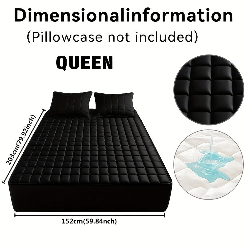 Quilted Cooling Mattress Protector with 9-15" Deep Pocket – Waterproof, Machine Washable, Breathable Fitted Bed Cover for All Mattress Sizes – Home Bedding Essentials