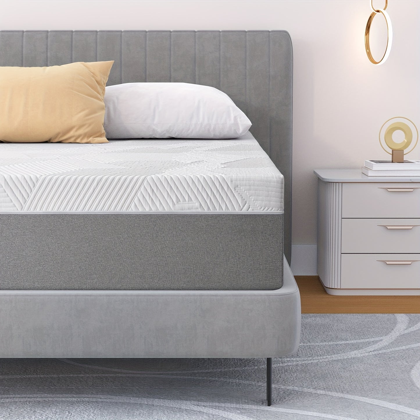 Gel Memory Foam Mattress in a Box Cooling Hypoallergenic 6 Inch 8 Inch Pressure Relief Medium Firm Twin Full Queen Size with Machine Washable Cover for Bedroom Guest Room Kids Room Dorm Apartment Canada