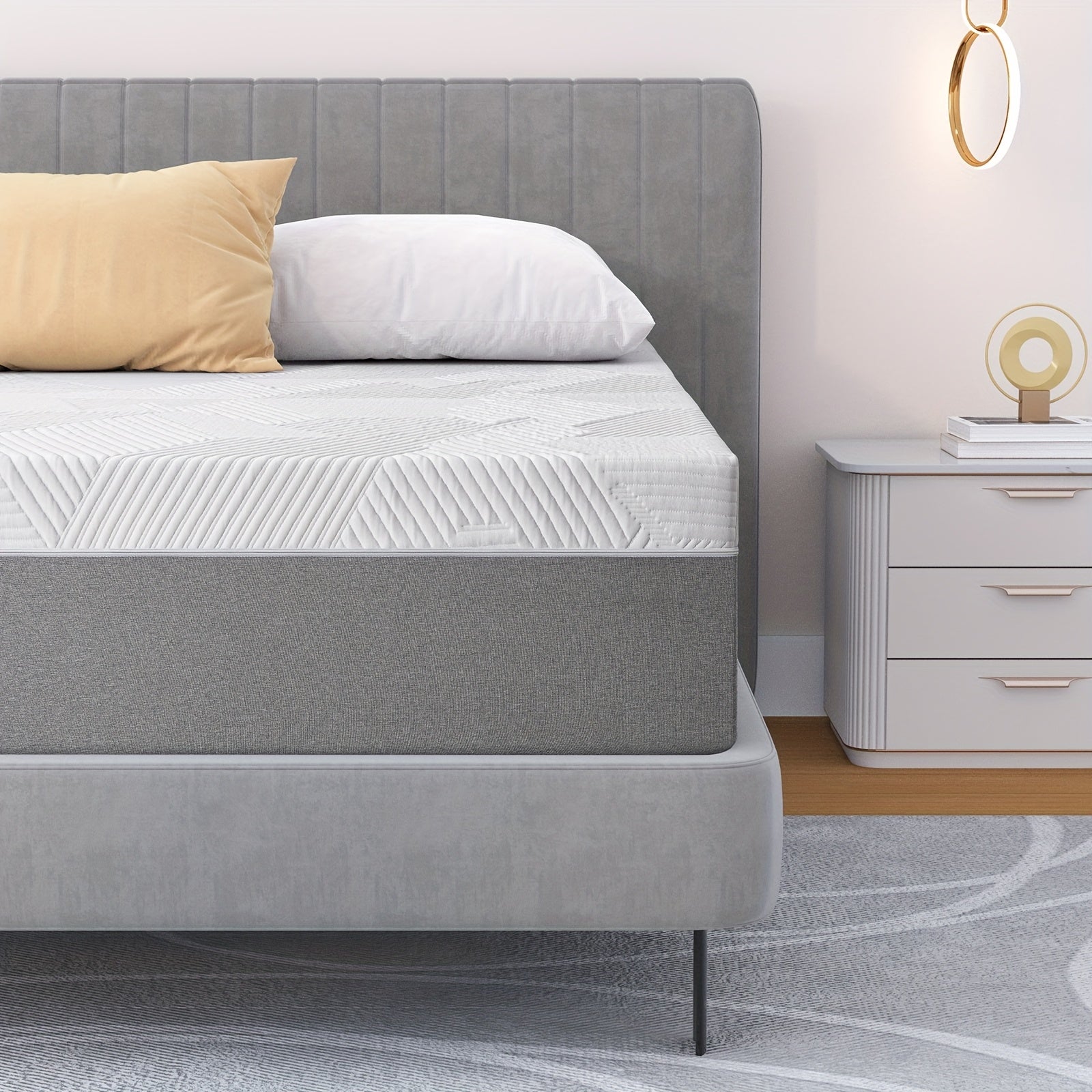 Gel Memory Foam Mattress in a Box Cooling Hypoallergenic 6 Inch 8 Inch Pressure Relief Medium Firm Twin Full Queen Size with Machine Washable Cover for Bedroom Guest Room Kids Room Dorm Apartment Canada