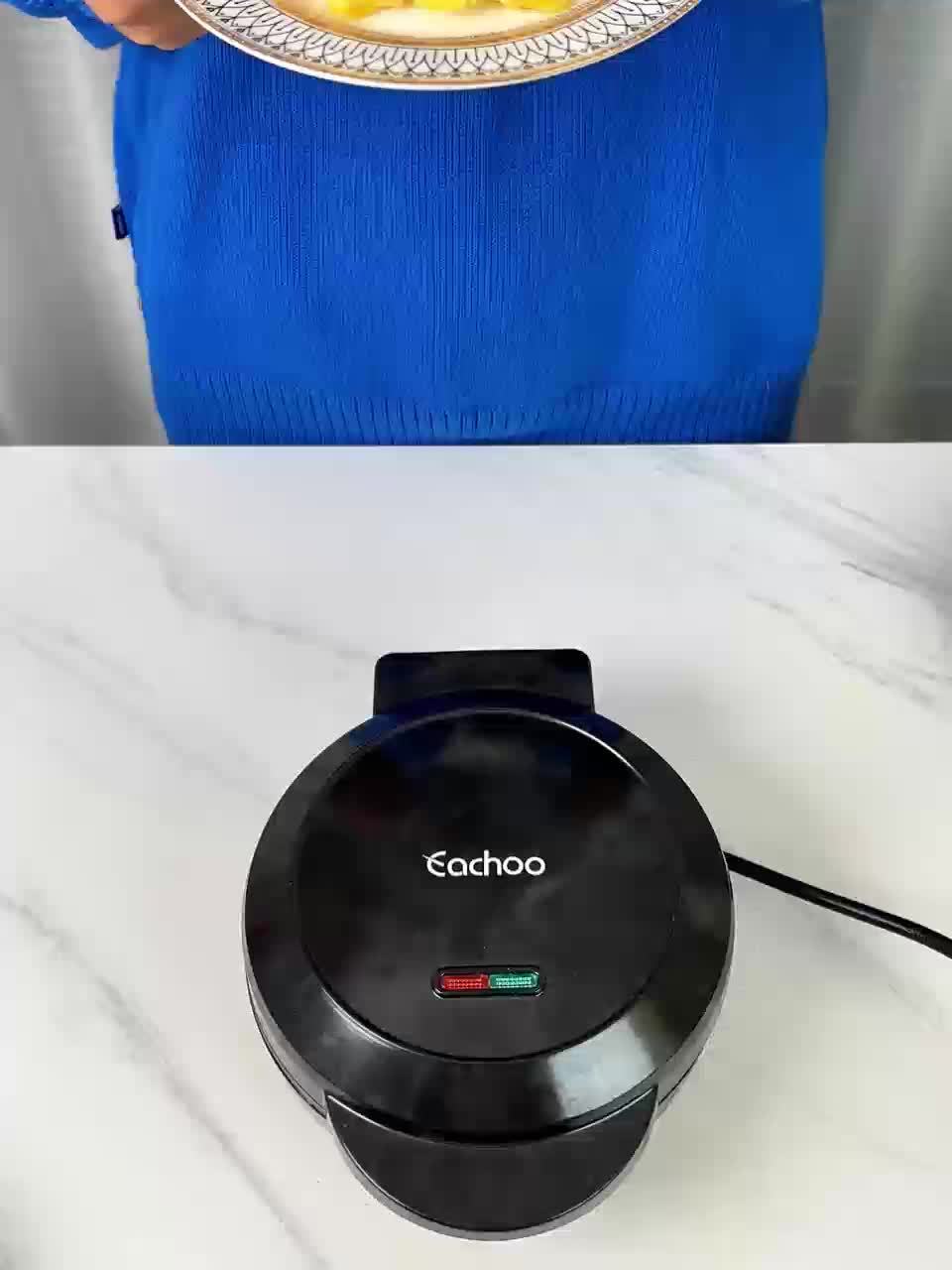 Bubble Waffle Maker, 1000W Electric Stainless Steel Egg Waffler Griddle, Ready in Under 5 Minutes, 7" Individual Waffler, for Ice Cream Treat Desserts, Christmas Gift