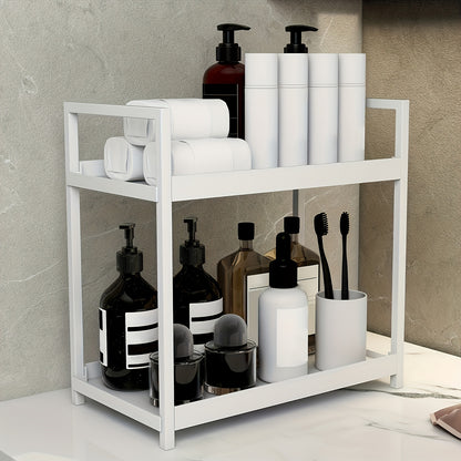 2-Tier Desktop Organizer Countertop Shelf for Cosmetics, Skincare, Perfume, Jewelry & Spices – Bathroom Vanity Organizer, Kitchen Counter Storage, Home Decor